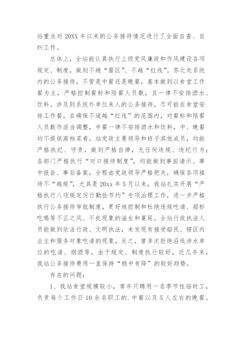 对违规吃喝问题专项整治自查报告.docx