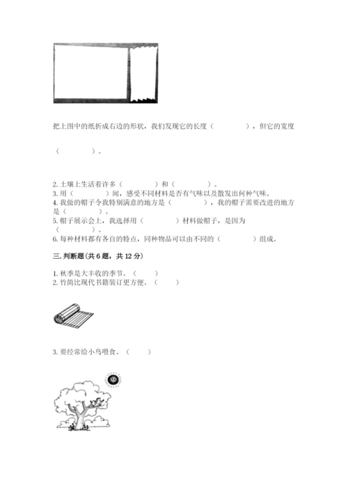 教科版科学二年级上册《期末测试卷》通用.docx