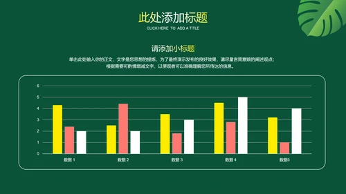 绿色小清新柠檬通用PPT演示模板