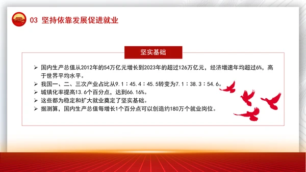 坚持和发展新时代促进高质量充分就业的宝贵经验党课PPT课件