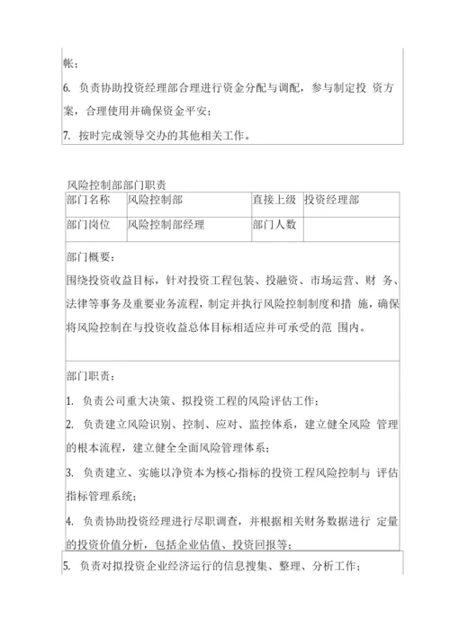 私募股权投资基金管理公司部门划分与职责.docx