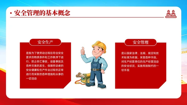 蓝色清新安全管理安全培训不放松生产管理有保障安全培训ppt