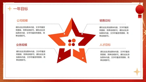 红色渐变新年开工大吉工作总结PPT模板