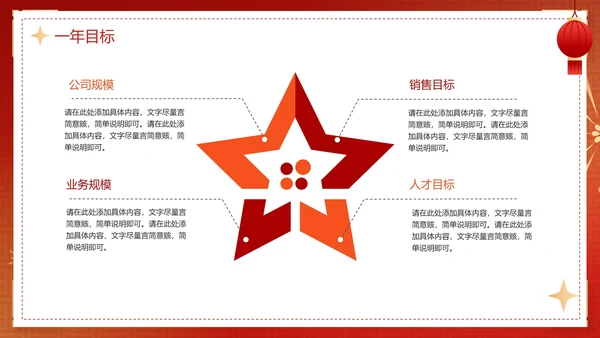 红色渐变新年开工大吉工作总结PPT模板