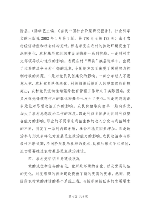 当前影响农村基层党组织建设的主要因素.docx