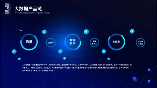 3d科技风人工智能5G科技产品介绍大数据分析科技感ppt模板