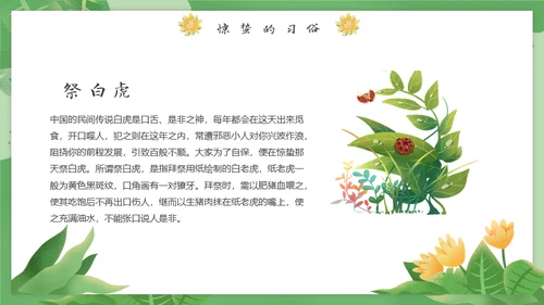 春天万物生长惊蛰女孩通用PPT模板