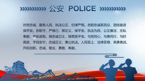 蓝色大气公安部治安管理局动态PPT模板