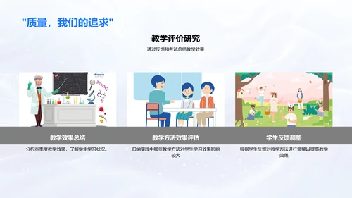 教学反馈季度总结PPT模板
