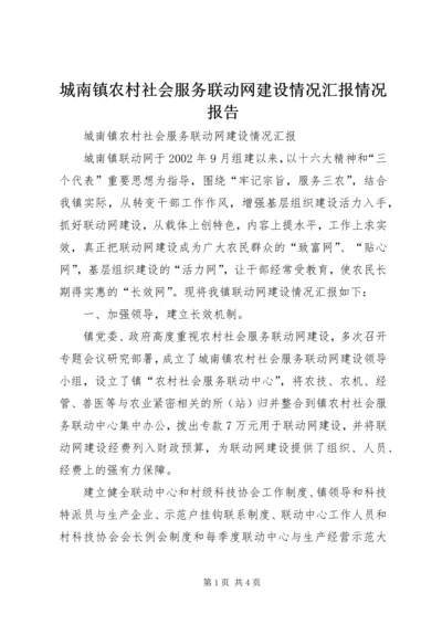 城南镇农村社会服务联动网建设情况汇报情况报告_1.docx