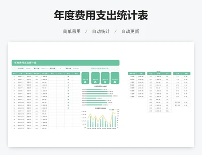 年度费用支出统计表