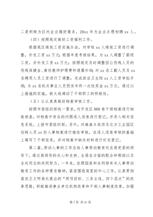 人事劳动局的工作总结.docx