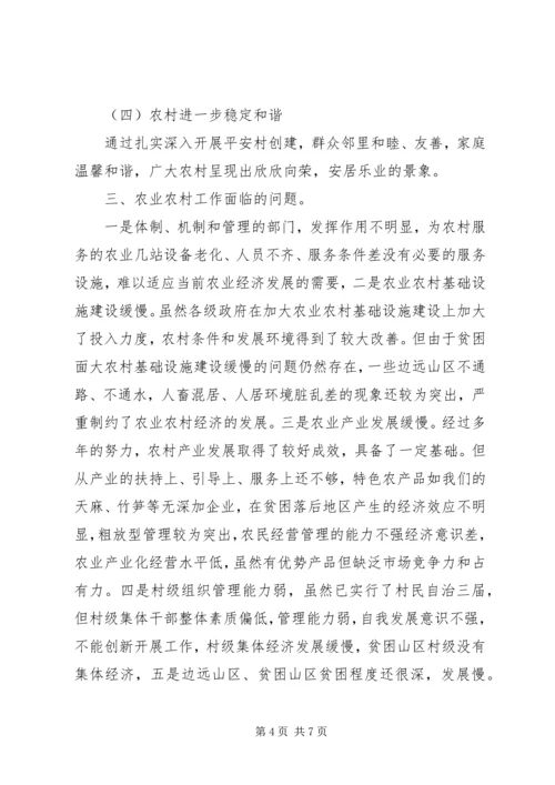 农业农村工作座谈会议发言.docx