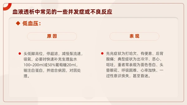 红色插画风血液透析及并发症知识医护人员培训医疗健康护理PPT血透