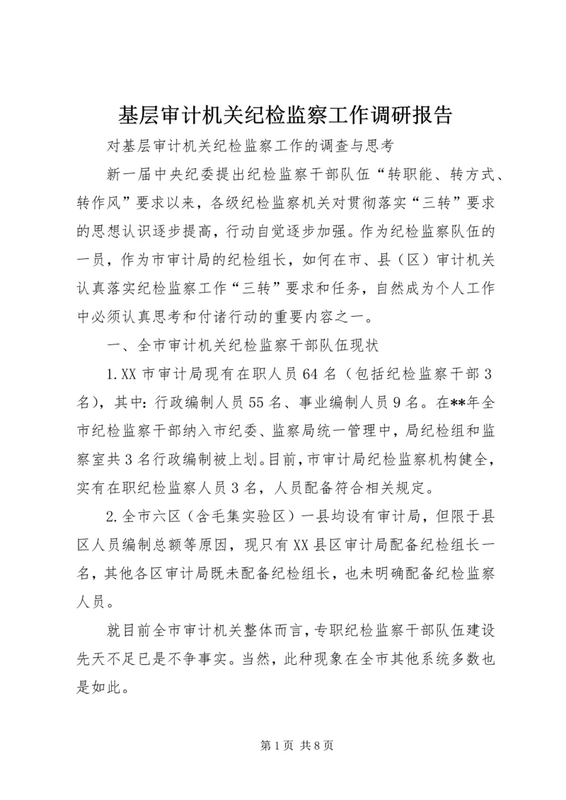 基层审计机关纪检监察工作调研报告.docx