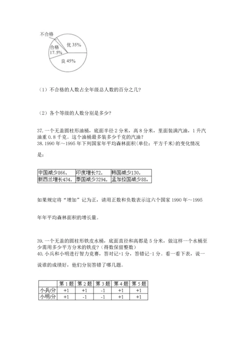 六年级小升初数学应用题50道（名校卷）word版.docx