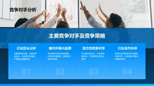 蓝色科技风商业计划书项目介绍PPT模板