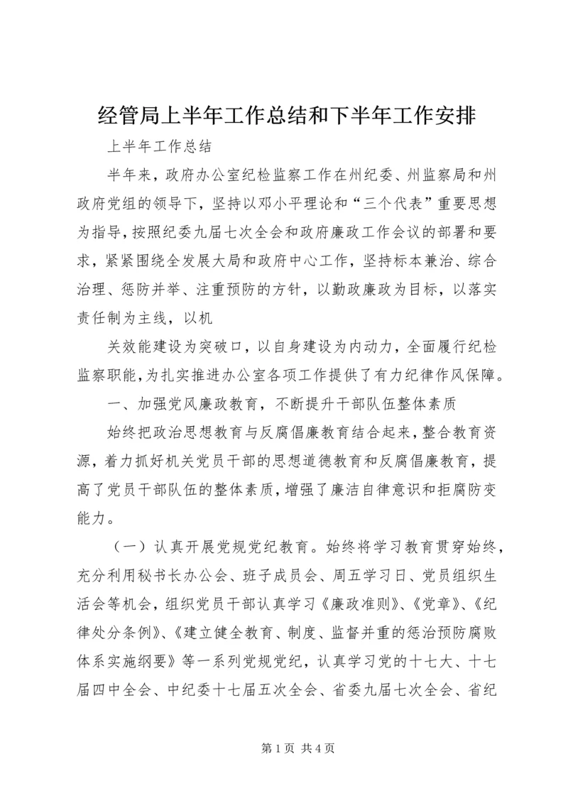 经管局上半年工作总结和下半年工作安排 (4).docx