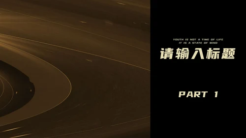 黑金商务风总结汇报PPT模板
