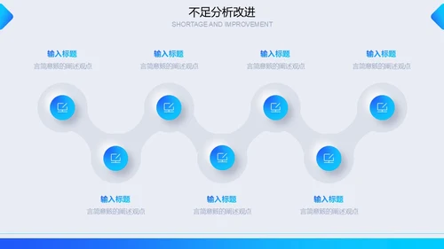 蓝色简约新拟态微粒体年度工作汇报汇报报告通用PPT模板工作总结