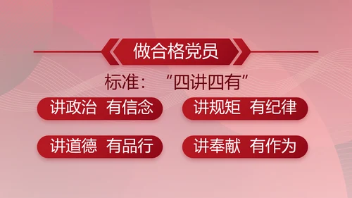红色党建党支部工作总结汇报PPT党课