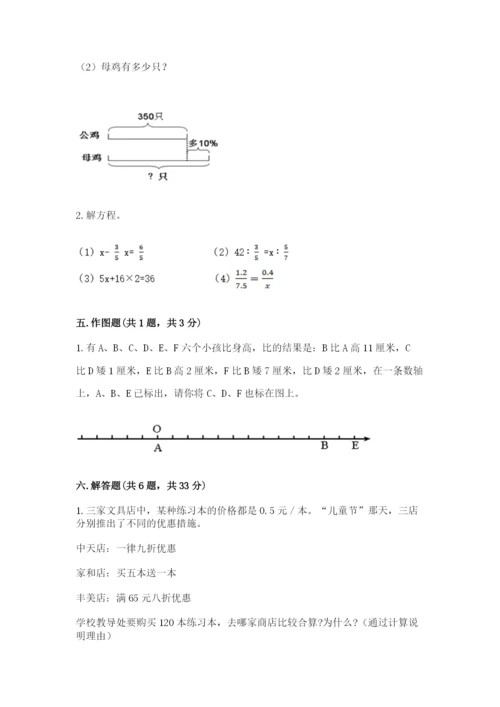 苏仙区六年级下册数学期末测试卷附精品答案.docx