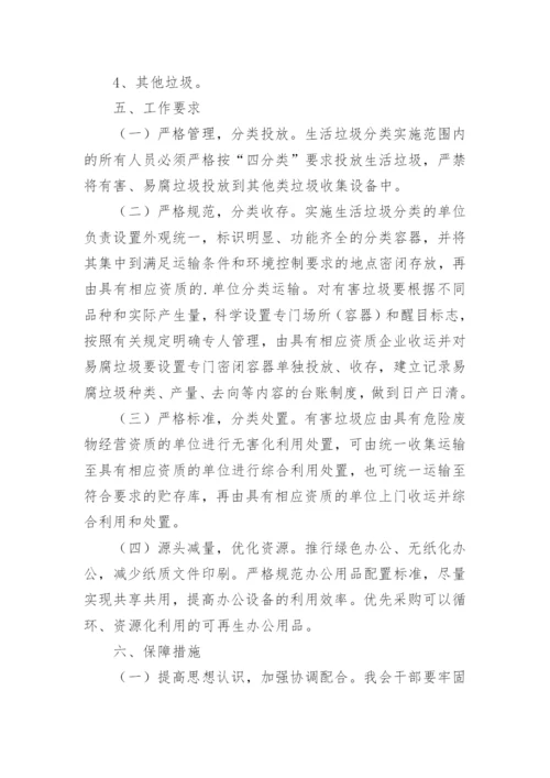 办公室垃圾分类方案.docx