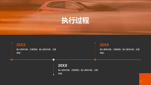 橙色现代汽车企业工作总结PPT