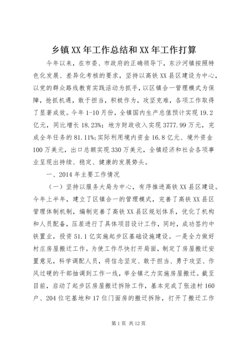 乡镇某年工作总结和某年工作打算.docx