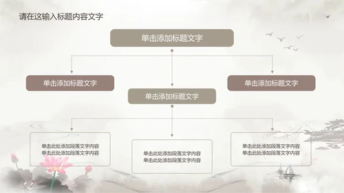 淡雅古韵水墨中国风ppt动态模板