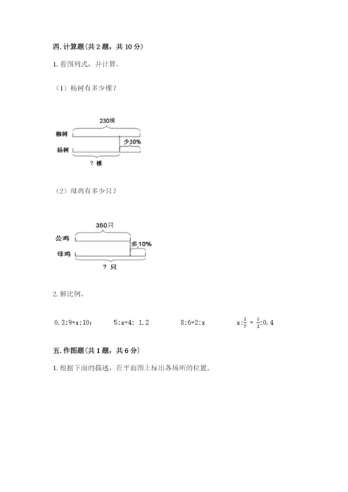 华亭县六年级下册数学期末测试卷附答案.docx