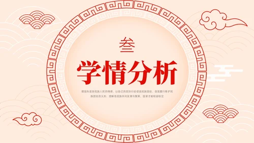 红色简约中国风边框民族团结教学设计PPT课件