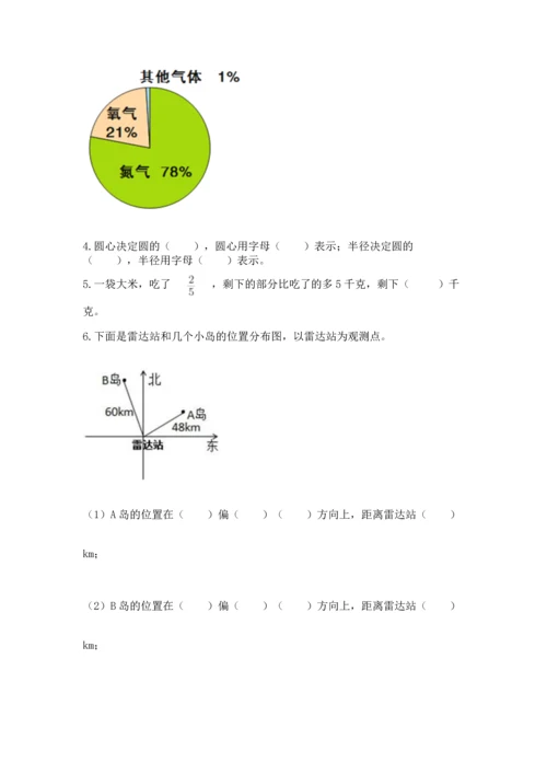 人教版六年级上册数学期末测试卷带答案（轻巧夺冠）.docx