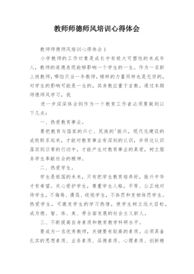 教师师德师风培训心得体会.docx