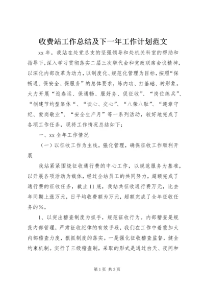 收费站工作总结及下一年工作计划范文 (2).docx