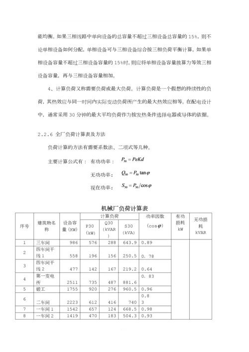 电力工程—工厂供电设计.docx