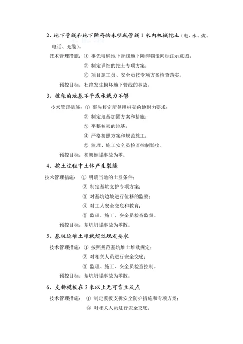 项目重大危险源控制及相关清单-secret.docx