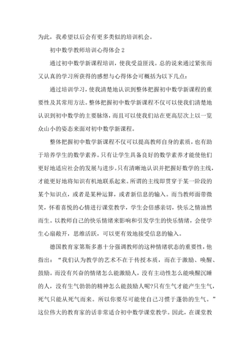 初中数学教师培训心得体会范文.docx