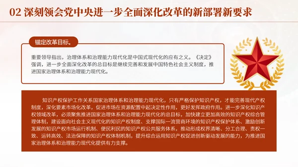 二十届三中全会进一步深化知识产权领域改革为中国式现代化提供有力支撑PPT课件