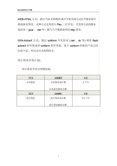 统计报表设计方案