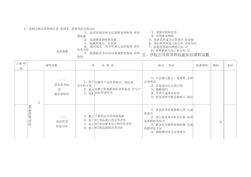 公共营养师培训教学计划及教学大纲.docx
