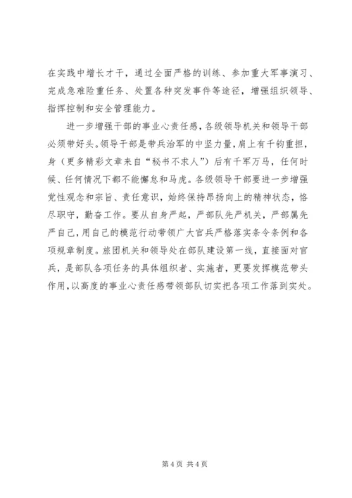 浅谈进一步增强部队党员干部事业心责任感.docx
