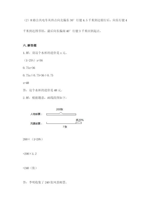 人教版六年级上册数学期末测试卷附答案（精练）.docx