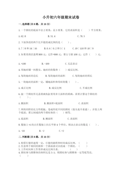 小升初六年级期末试卷含完整答案（名校卷）.docx