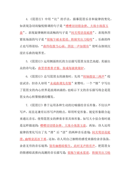 部编版高一语文必修上册理解性默写（一）.docx