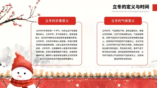 红色中国风立冬节气介绍通用模板