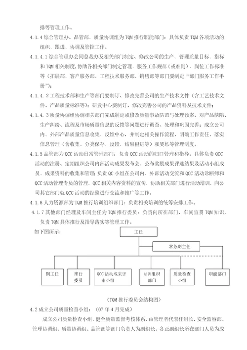 某某集团全面质量管理推行方案最终稿