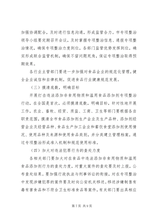 食品添加剂专项整治实施方案 (2).docx