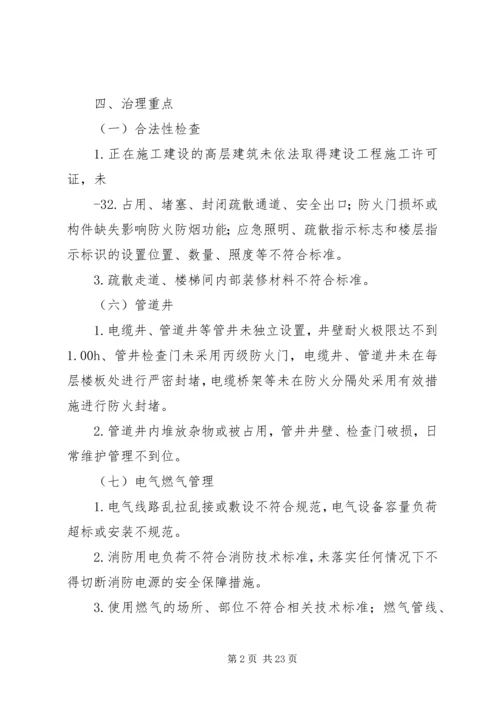 高层建筑消防安全综合治理工作方案宁夏工商局范文.docx