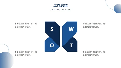 简约渐变圆工作总结PPT模板